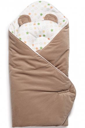 Набор конверт-плед с подушкой Twins Bear 9064-TB-201, caramel